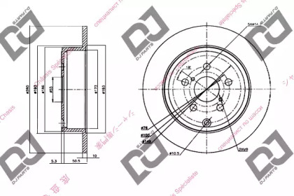 Тормозной диск DJ PARTS BD1416